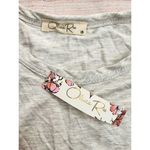 NWT Olivia Rae Light Heather Gray‎ Top Tank Size Large cropped style lightweight